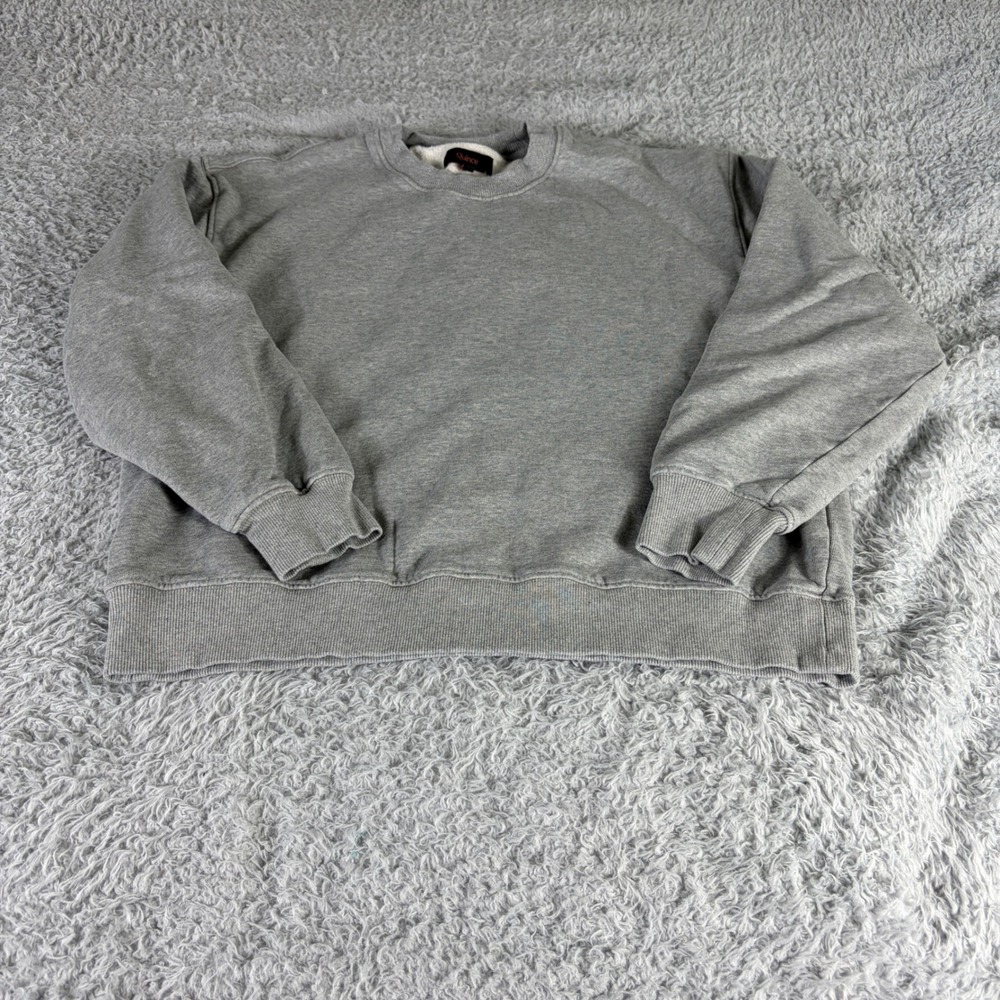 Quince Organic Cotton Crewneck Sweatshirt Heather Gray Pullover Mens Medium